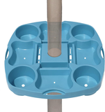 Payandpack Myard UTD13 Umbrella Table Tray 15 Inches for Beach, Patio, Garden, Swimming Pool with 4 Drink Holder, 4 Snack Compartments, 4 Sunglasses Holes, 4 Phone Slots (Blue)