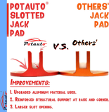Potauto Upgraded Aluminum Grooved Magnetic Jack Pad Jacking Puck Pinch Weld (Slot Width 0.39 Inch) Frame Rail Adapter (Qty 1, Red)