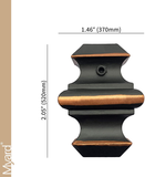 Myard Attachable Baluster Collar Knuckles with Screws for Indoor Square Stair Iron Balusters (1/2"X1/2"), 10-Pack (Satin Black + Oil-Rubbed Copper)