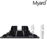 Myard PNP153544 Deck Foundation Block for Wood Composite Floor Frame Pier Shed Base Footing Post Beam Support (Qty 2, Black)