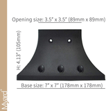 Myard PNP114040 4X4 (Actual 3.5X3.5) Inches Post Base Cover Skirt Flange with Screws for Deck Porch Handrail Railing Support Trim Anchor (Qty 1, Black)