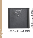 Myard Post Protectors with Screws for 4X4 Inches (Actual 3.5X3.5) Deck, Fence, Mailbox Posts Prevent Damage by Lawn Maintenance Equipment (4" X 4" X 4", Black)