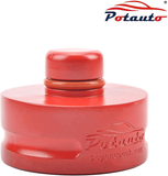 Potauto Aluminum Jack Pad Jacking Puck Point Adapter Support Compatible with Tesla Model X Model S - Protects Battery, Side Skirts, Frame Rail (Qty 1, Red)