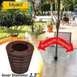 Myard Umbrella Cone Wedge Shim for Patio Table Hole Opening or Base 1.8 to 2.4 Inch, Umbrella Pole Diameter 1-3/8" (35Mm, Dark Brown, 4 Holes)