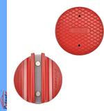 Potauto Upgraded Aluminum Grooved Magnetic Jack Pad Jacking Puck Pinch Weld (Slot Width 0.39 Inch) Frame Rail Adapter (Qty 1, Red)