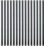 Myard 29-1/2 Inches Grooved Flat Straight Aluminum Deck Balusters with Screws for Wood Composite Facemount Deck Railing (25-Pack, Matte Black)