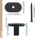Myard Universal Hidden Deck Fastener Clips for Grooved Edges of Composite Decking Boards to Joists, 1/4" Gap Spacing, with Square Driver Bit (100-Pack)