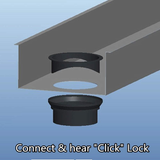 Myard Gutter Downspout Adapter/Connector Fits 4" (Schedule 40) PVC Rain Water Drain down Pipe Tubing (4", Black)