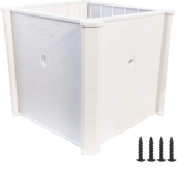 Myard Post Protectors with Screws for 4X4 Inches (Actual 3.5X3.5) Deck, Fence, Mailbox Posts Prevent Damage by Lawn Maintenance Equipment (4" X 4" X 4", White)