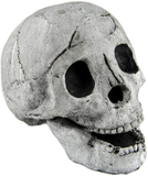 Myard Fireproof Imitated Human Fire Pit Skull Gas Log for NG, LP Wood Fireplace, Firepit, Campfire, Halloween Decor, BBQ (Qty 1, White)