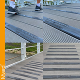Myard 16" X 2" Safety Stair Treads Strips for Slippery Decks, Stairs, Porches, Boats, Docks, Pool, Walkway, Ramps, Office, School, Shops (2-Pack, Black)