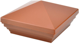 Myard PNP 115445R Screw-Free Universal Fence Pyramid Top Cap Fits Post 4 X 4 Inches (Actual Post Size 3.5 X 3.5) (Qty 10, Red Mahogany)