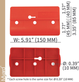 Myard Upgraded Drywall Fitting Tool Block Support the Plaster Board in Place While Positioning & Fixing (Red 2 Pcs)