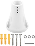 Myard 6" Surface Mount Base Anchor Flange for 1.9" Swimming Pool Rail Handrail Ladder to Concrete or Wood Deck (Ivory White, 1-Pack)