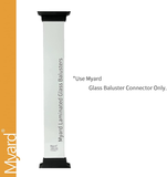 Myard Scenic Frontier Tempered Glass Balusters for Deck Patio Fence Wood or Aluminum Railing Rails (Length 29", 5-Pack)