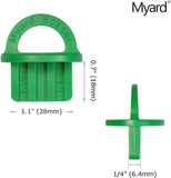 Myard DJS6.4 1/4 Inches Deck Board Jig Spacer Rings for Pressure Treated, Composite, PVC, Plank, Hardwood Decking Tool (Green, 20-Pack)