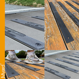 Myard 16" X 2" Safety Stair Treads Strips for Slippery Decks, Stairs, Porches, Boats, Docks, Pool, Walkway, Ramps, Office, School, Shops (2-Pack, Black)