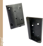 Myard PNP11145 Angled (For 30 to 60 Degree) Railing Connectors with Screws for 2X4 Inches (Actual 1.5X3.5 Inches) Inclined Stair Wood Handrail (5 Pair, Black)