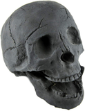 Myard Fireproof Imitated Human Fire Pit Skull Gas Log for NG, LP Wood Fireplace, Firepit, Campfire, Halloween Decor, BBQ (Qty 1, Black)