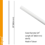 Myard Classic Hollow round Aluminum Balusters for Deck Railing Porch (26" (25Pk), White)
