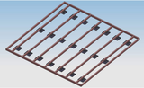 Myard PNP153544 Deck Foundation Block for Wood Composite Floor Frame Pier Shed Base Footing Post Beam Support (Qty 2, Black)