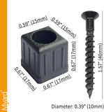 Myard Baluster Connectors with Screws for Deck Handrail Railing Fencing (Qty 50 for 25 Balusters, Classic Square Stair Connectors)