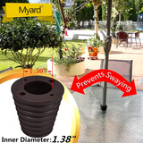 Myard Umbrella Cone Wedge Shim for Patio Table Hole Opening or Base 1.8 to 2.4 Inch, Umbrella Pole Diameter 1-3/8" (35Mm, Dark Brown, 4 Holes)
