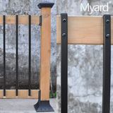 Myard 42 Inches Estate Hollow Square Iron Deck Balusters with Screws for Facemount Decking Railing Porch Fence (25-Pack, Matte Black)