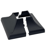 Myard Interlocking Post Cover Skirt Shoe for 1.5X1.5 Inch Post with 4.5X4.5 Inches Base Mounting Plate - Fast Install on Feet of Porch, Stair Handrail, Railing, Fence (1-Pack, Black)