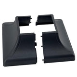 Myard Interlocking Post Cover Skirt Shoe for 2X2 Inch Post with 4.5X4.5 Inches Base Mounting Plate, Fast Install on Feet of Porch, Stair Handrail, Railing, Fence (2-Pack, White)