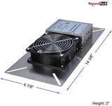 Durablow Stainless Steel Crawl Space Foundation Fan Ventilator + Built-In Dehumidistat (Stainless Steel Silver, M1)