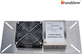 Durablow Stainless Steel Crawl Space Foundation Fan Ventilator + Built-In Dehumidistat (Stainless Steel Silver, M1)
