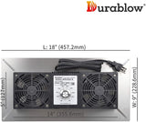 Durablow Air-In Stainless Steel Crawl Space Foundation Dual Fans Ventilator + Built-In Dehumidistat + Freeze Protection Thermostat + Radon Mitigation (Stainless Steel 304)