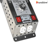 Durablow Stainless Steel Plug-In 2 Outlets + Dehumidistat Control for Crawl Space + Fresh Air Supply Fan or Ventilator (Stainless Steel 304, MDT2P)