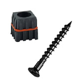 Myard Square Aluminum Pre-Drilled Intermediate Picket Post with Connectors for 1/8" Stair Cable Railings, Length 50" with 12 Angled Offset Elongated Holes (50", Black, 4-Pack)