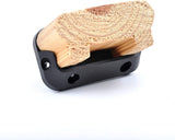 Deck Horizontal Railing Connectors Brackets with Screws for 2X4 (Actual 1.5X3.25) Inches Pressure-Treated Wood Moulded Handrail (2 Pcs, Black)