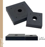 Myard PBP44 Post Base Plate for 4X4 Inches Wood Post, Provides Code Required 1 Inch Stand-Off from Concrete Ground (4" X 4", 1)