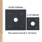 Myard PBP66 Post Base Plate for 6X6 Inches Wood Post, Provides Code Required 1 Inch Stand-Off from Concrete Ground (6" X 6", 1)
