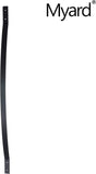 Myard 32-1/4 Inches Heavy Duty Iron Deck Balusters with Screws for Facemount Railing Fencing, Arc Arch Style (25-Pack, Matte Black)