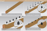 Myard Deck Baluster Spacer Guide Tool for Connector-Mount & Face-Mount Balusters, with 4" Spacing to Comply with Building Code (1-Pack)