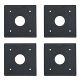 Myard PBP44 Post Base Plate for 4X4 Inches Wood Post, Provides Code Required 1 Inch Stand-Off from Concrete Ground (4" X 4", 4)