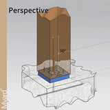 Myard PBP66 Post Base Plate for 6X6 Inches Wood Post, Provides Code Required 1 Inch Stand-Off from Concrete Ground (6" X 6", 1)