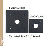 Myard PBP66 Post Base Plate for 6X6 Inches Wood Post, Provides Code Required 1 Inch Stand-Off from Concrete Ground (6" X 6", 2)