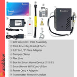 Durablow 8VK Spark to Pilot Fireplace Gas Valve Kit with Thermostat LCD Backlit Remote Control Handset (Propane Gas)