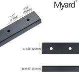 Myard 38 Inches Traditional Rectangular Iron Deck Balusters with Screws for Wood Aluminum Composite Facemount Railing, Classic Geometric Styling (50-Pack, Matte Black)