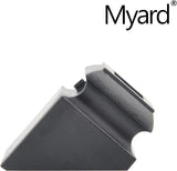 Pitch Angled Slant Shoes with Screw for 1/2 Inches Square Iron Stair Deck Balusters, 44 Inches 10-Pack (Satin Black)