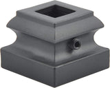 Flat Shoes with Screw for 1/2 Inches Square Iron Stair Deck Balusters, 44 Inches 10-Pack (Satin Black)