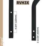 Myard Grooved Handrail RVH3X for 3 Step Above 2nd Generation RV Entry Steps, Replacement for MORryde STP214-121H