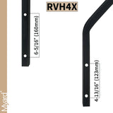 Myard Grooved Handrail RVH4X for 4 Step Above 2nd Generation RV Entry Steps, Replacement for MORryde STP214-120H