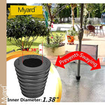Myard Umbrella Cone Wedge Shim for Patio Table Hole Opening or Base 1.8 to 2.4 Inch, Umbrella Pole Diameter 1-3/8" (35Mm, Black)